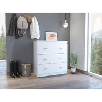 Dove Three Drawer Dresser  Superior Top  Light Gray