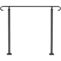 Vevor Handrails For Outdoor Steps  Fit 1-3 Steps Wrought Iron Handrail  Outdoor Stair Railing  Adjustable Front Porch Hand Rail  Black Transitional Hand Railings For Concrete Steps Or Wooden Stairs