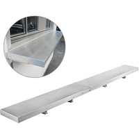 Vevor Concession Shelf 96L X 12W Inch Stainless Steel Drop Down Folding Serving Food Shelf Stand Serving For Concession Trailer Serving Window