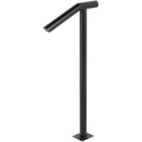 Vevor Single Post 1-2  Black Steel Railing 441Lbs Capacity Baking Varnish Iron Stairs Stylish Handrails For Outdoor Steps With Expansion Bolts & Drill Bit