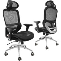 Vevor Ergonomic Office Chair  Desk Chair With Mesh Seat  Angle And Height Adjustable Home Office Chair With Back  Lumbar And Head Support  Swivel Computer Task Chair