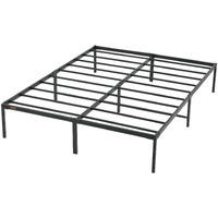 Vevor 14 Inch Queen Metal Bed Frame Platform  No Box Spring Needed  1500 Lbs Loading Capacity Embedded Heavy Duty Mattress Foundation With Steel Slat Support  Easy Assembly  Noise Free