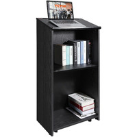 Vevor Podium Stand  47 In Hostess Stand With 4 Rolling Wheels  Wood Podium With Storage Shelves  And Slant Desktop  Lecterns & Podiums For Church  Office  School  Home  Black