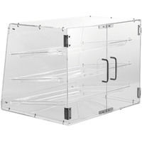 Vevor Pastry Display Case  3-Tier Commercial Countertop Bakery Display Case  Acrylic Display Box With Rear Door Access & Removable Shelves  Keep Fresh For Donut Bagels Cake Cookie  20.7""X14.2""X16.3""