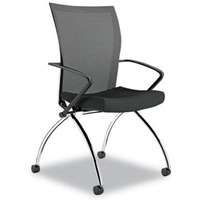 Valor Training Series High-Back Nesting Chair  Black Seat/Black Back  Silver Base  2/Carton