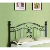 Traditional Gunmetal Iron Headboard