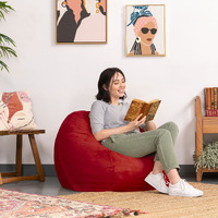 Jaxx Saxx 3 Foot Round Bean Bag W/ Removable Cover  Cinnabar