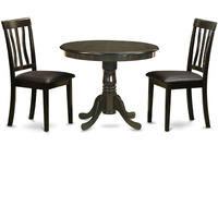Anti3-Cap-Lc 3 Pc Small Kitchen Table And Chairs Set-Small Table And 2 Dining Chairs