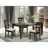 East West Furniture Lyca5-Cap-C Dining Set 5-Piece