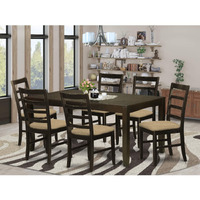 East West Furniture Lypf7-Cap-C Lynfield 7 Piece Kitchen Set Consist Of A Rectangle Table With Butterfly Leaf And 6 Linen Fabric Dining Room Chairs  36X66 Inch