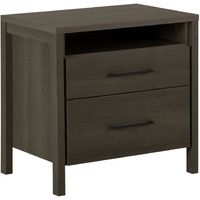 South Shore Gravity Nightstand  Gray Maple