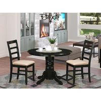 Shpf3-Blk-C 3 Pctable Set For 2-Dining Table And 2 Dinette Chairs