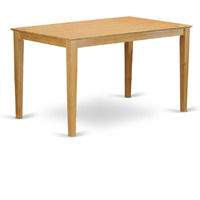 Capb7H-Oak-W 7 Pc Counter Height Table And Chair Set - High Top Table And 6 Dinette Chairs.