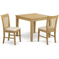 Oxno3-Oak-C 3 Pc Dining Room Set - Table And 2 Dinette Chairs