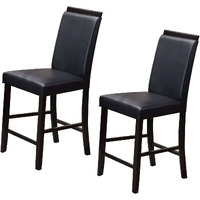 Pilaster Designs - Counter Height 24"" Parsons Dining Chairs  Set Of 2 (Black)