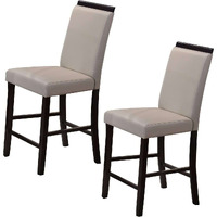 Pilaster Designs - Counter Height 24"" Parsons Dining Chairs  Set Of 2 (Gray)