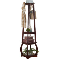 Pilaster Designs - Entryway Coat Rack With Storage Shelves & Drawer  Cherry