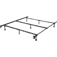 Pilaster Designs - Heavy Duty 7-Leg Adjustable Metal Queen  Full  Full Xl  Twin  Twin Xl  Bed Frame With Center Support & Glides Only