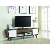 Mid-Century Modern Dark Walnut Tv Console