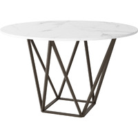 Tintern Dining Table White And Antique Brass