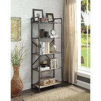 Itzel - Bookshelf Antique Oak & Sandy Gray