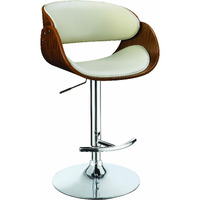 Modern Ecru Adjustable Bar Stool