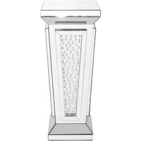 15 Inch Crystal End Table In Clear Mirror Finish