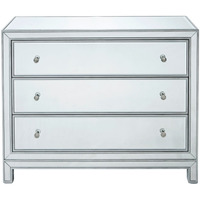 Chest 3 Drawers 40In. W X 16In. D X 32In. H In Antique Silver Paint