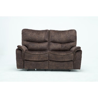 40"" Elegant Dark Brown Fabric Loveseat
