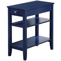 American Heritage 1 Drawer Chairside End Table With Shelves