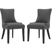 Mar Dining Side Chair Fabric Set Of 2 Gray