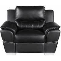 37"" Black Chic Leather Recliner Chair