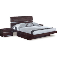 85'"" X 72'""  X 42.5'"" Modern California King Wenge High Gloss Bed