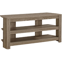 15.5"" X 42"" X 19.75"" Dark Taupe Particle Board Laminate Tv Stand