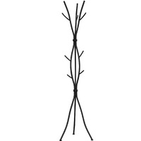 18.5"" X 18.5"" X 74"" Black Metal  Coat Rack