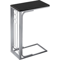 16"" X 9"" X 24.5"" Blacksilver Mdf And Metal Accent Table