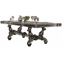 46"" X 120"" X 32"" Antique Platinum Wood Poly Resin Dining Table (120'L)