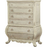 21"" X 42"" X 57"" Antique White Wood Chest