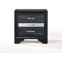 17"" Rectangular Three Drawers Nightstand With Solid Wood Top