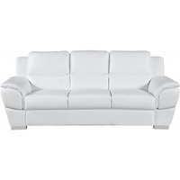 37"" Chic White Leather Sofa