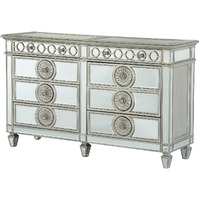 20"" X 68"" X 41"" Mirrored Wood Dresser