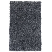 8' X 10' Polyester Black Heather Area Rug