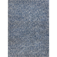 3'X5' Indigo Ivory Heather Indoor Shag Rug
