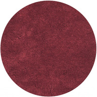 8' Red Round Indoor Shag Rug