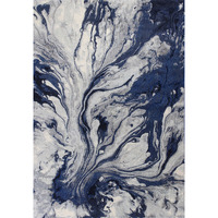 7' X 10'  Polypropylene Blue Area Rug