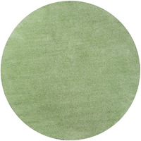 6' Round Spearmint Green Plain Indoor Area Rug
