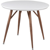 43"" Round White Glossy Dining Table