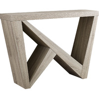 11.5"" X 47.25"" X 32"" Dark Taupe Hollow Core Particle Board  Accent Table  Hall Console