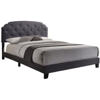 83"" X 64"" X 50"" Queen Gray Fabric Bed