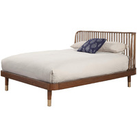 Alpine Furniture Belham Platform  Queen  Dark Walnut